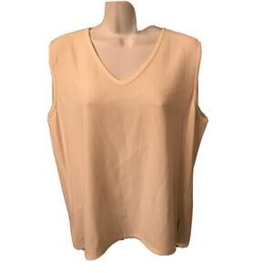 EUC Blanque Women's White Size 2 Cami Tank Top V-neck Sleeveless Made in USA